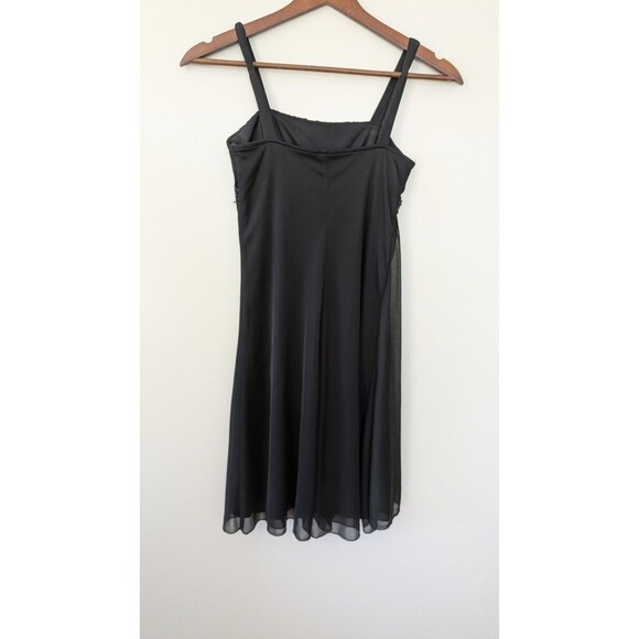 Vintage Y2K City Triangles Dress Juniors M (Fits XS-S) Babydoll Chiffon Beaded - Picture 6 of 14